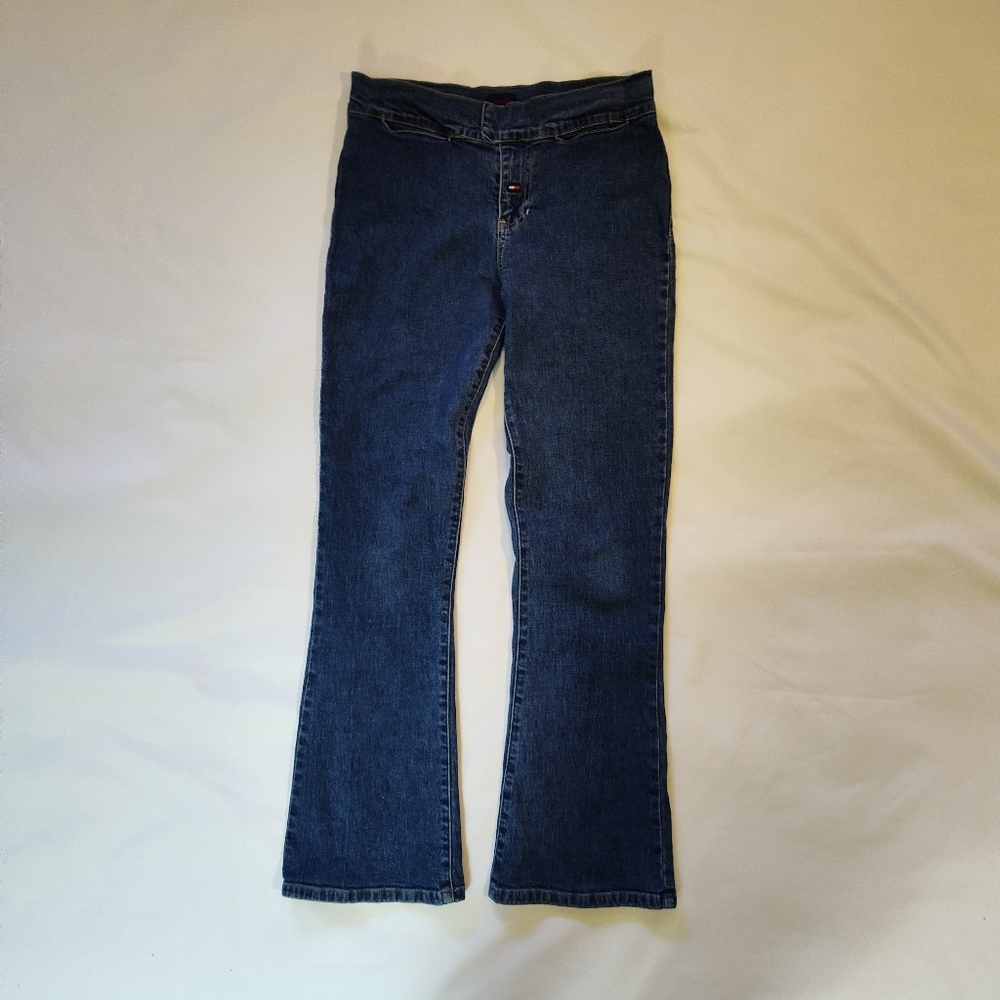 Rare Vintage Tommy Hilfiger Women's Mid  Blue Flare Jeans Size 9